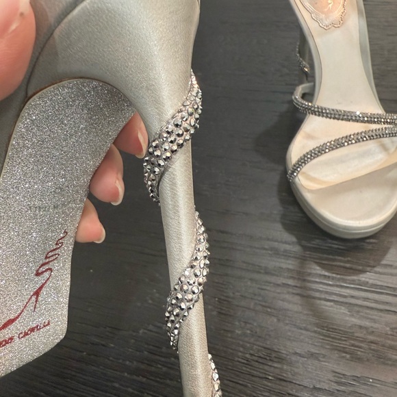 Rene Caovilla MARGOT SILVER PLATFORM SANDAL 120 - Picture 6 of 11